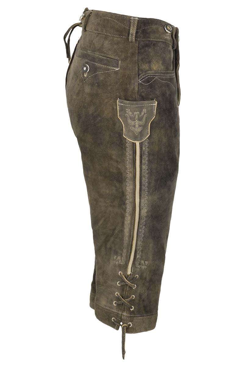 Kniebundlederhose mit Stegtrger Wildbock Antik dunkelbraun Bild 2