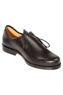 Geschnrter Trachten Haferl-Schuh schwarz