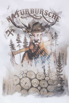 Herren T-Shirt 'Naturbursche' edelweiss