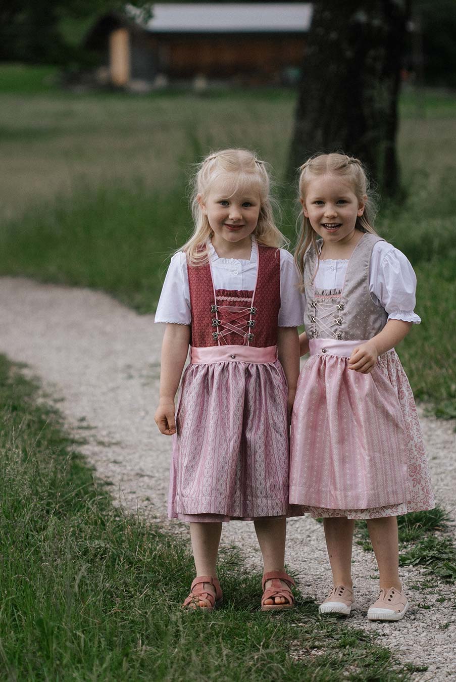 Mädchen-Trachtenbluse Mit Spitze – Weiß, Mit Kurzen Puffärmeln