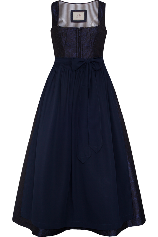 Damen Dirndl lang Trachten Deiser DK262-1005 BABSI/95 in 1405-MARINE - Vorderansicht