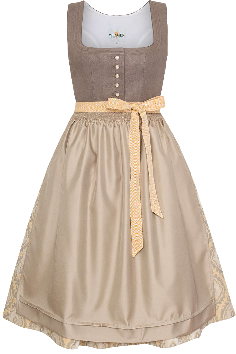 Midi-Dirndl mit Leinenoberteil – Wenger Austria
