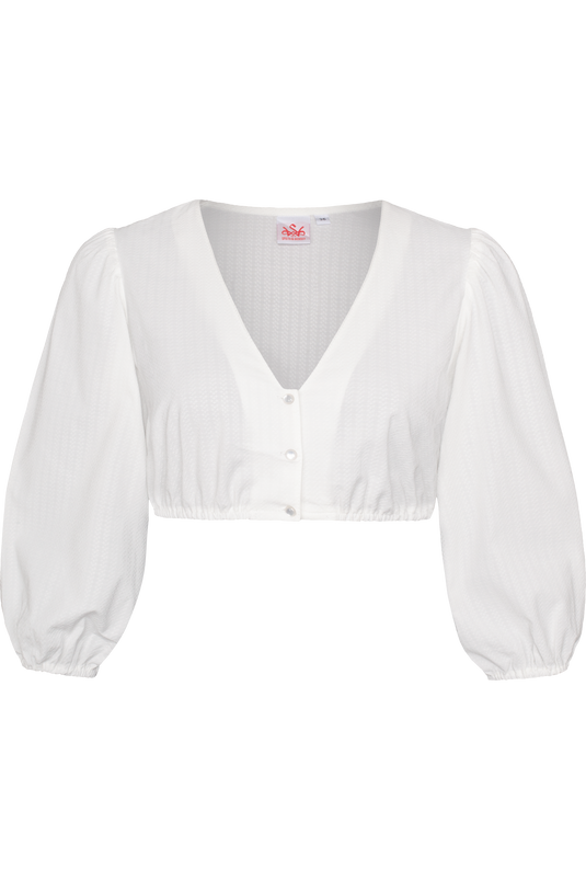 Damen Dirndlbluse mit Streifenstruktur Spieth & Wensky KADETT in OFFWHITE - Vorderansicht