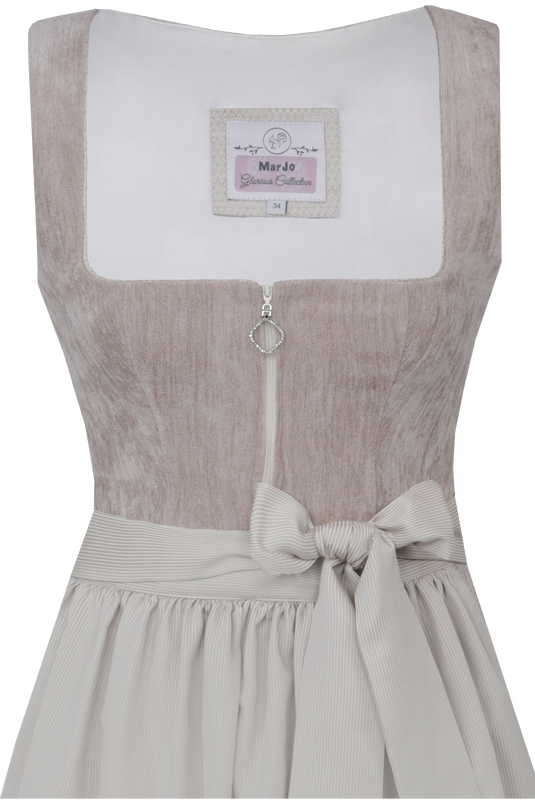 Damen Midi-Samtdirndl MarJo KIRCHHAM/70 in BEIGE - Vorderansicht oben