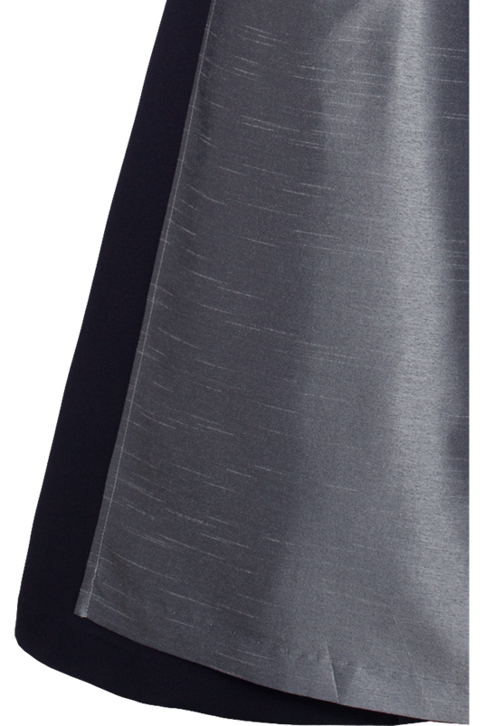 Damen Midi Dirndl Spieth & Wensky KITZ/80 in BLAU - Vorderansicht Detail Rock und Schürze