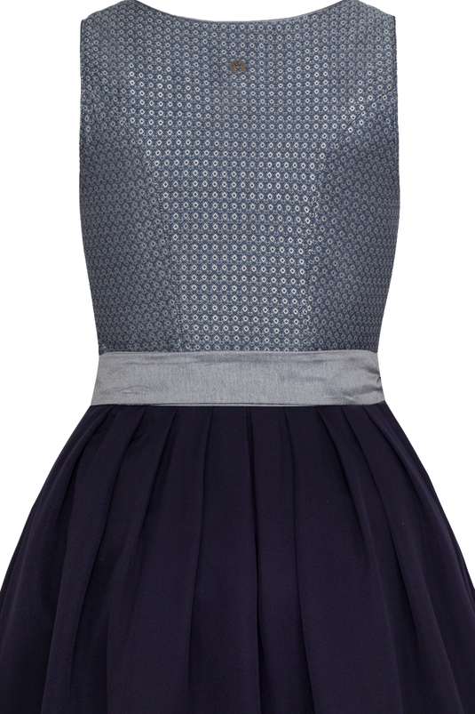 Damen Midi Dirndl Spieth & Wensky KITZ/80 in BLAU - Rückansicht Detail oben