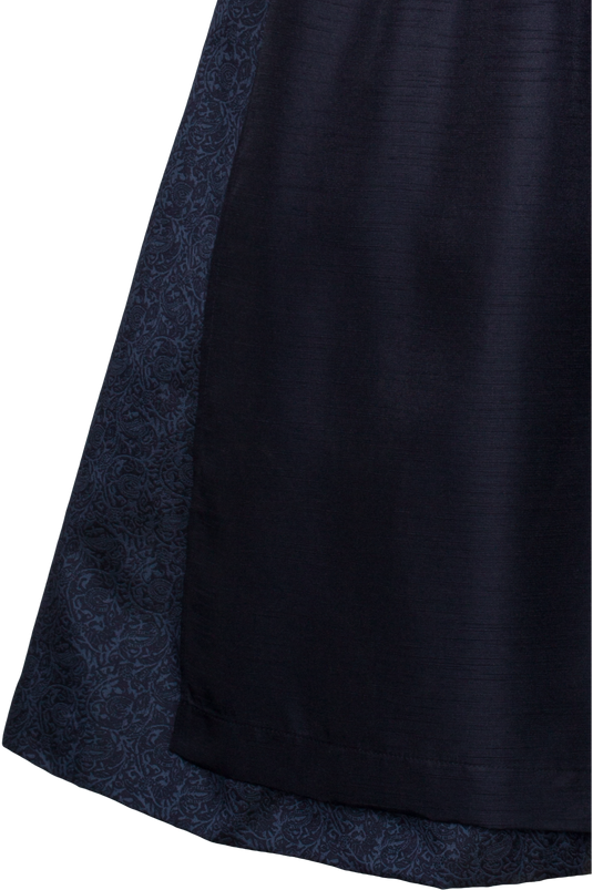 Damen Midi Dirndl Spieth & Wensky KOBRA/70 in DUNKELBLAU - Vorderansicht Detail unten