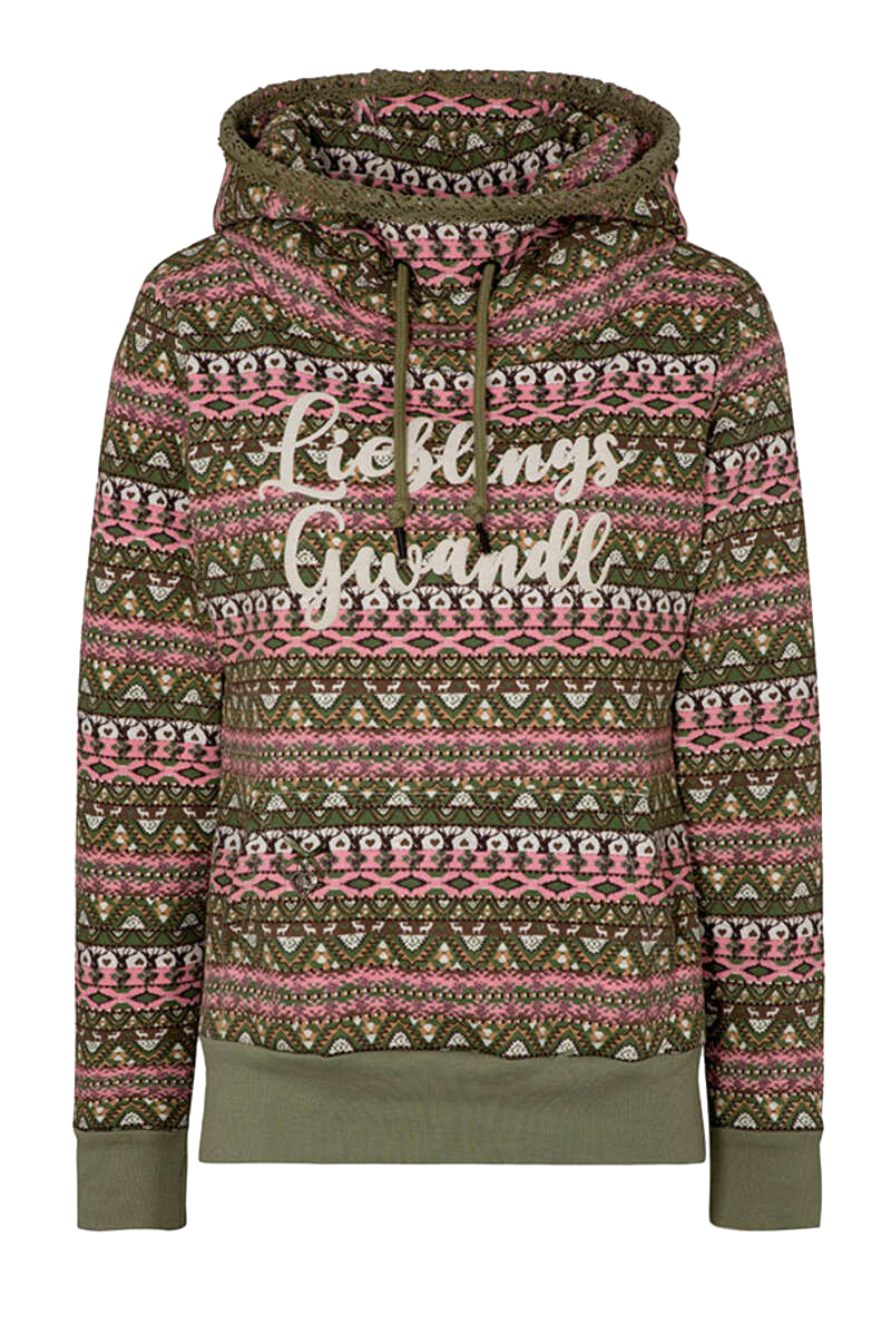Damen Trachtenpullover mit Kapuze 'Lieblings-Gwandl'