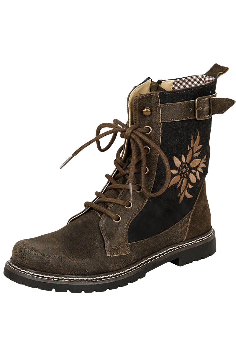 Damen Trachten-Stiefel mit Edelweiss