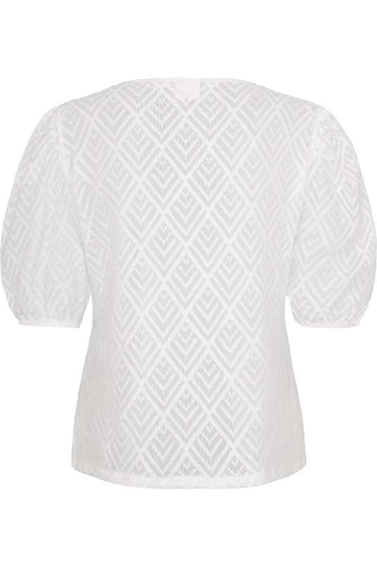 Damen Trachtenbluse mit Puffärmel Spieth & Wensky KEA in OFFWHITE - Rückansicht