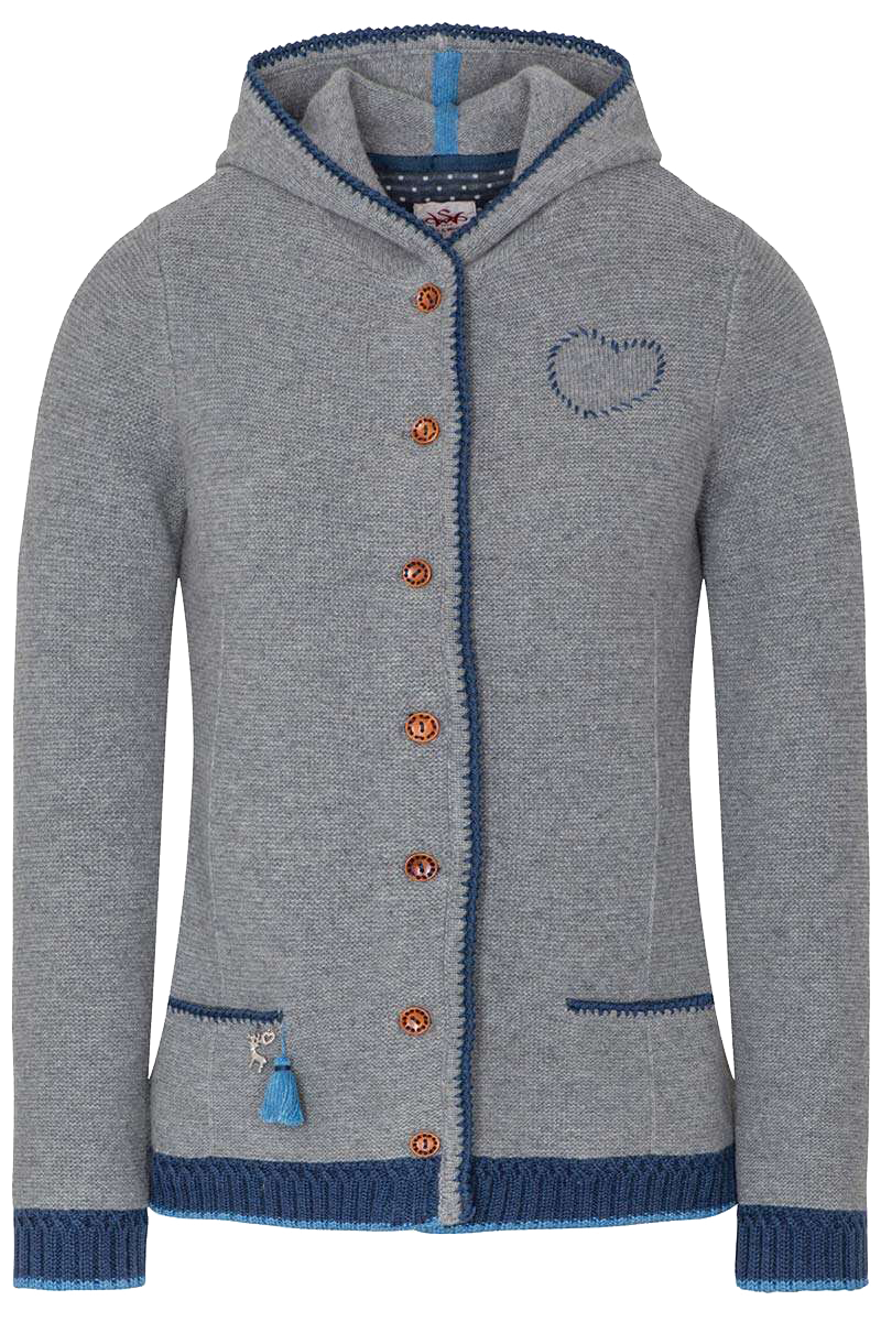 Dirndl Trachtenstrickjacke Damen Mit Kapuze Damen Strickjacke Lang