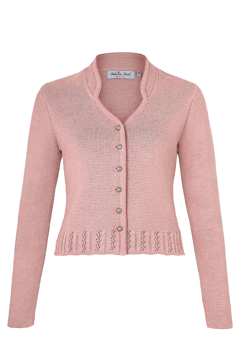 Dirndl Strickjacke Rosa Trachtenstrickjacke Damen Basic