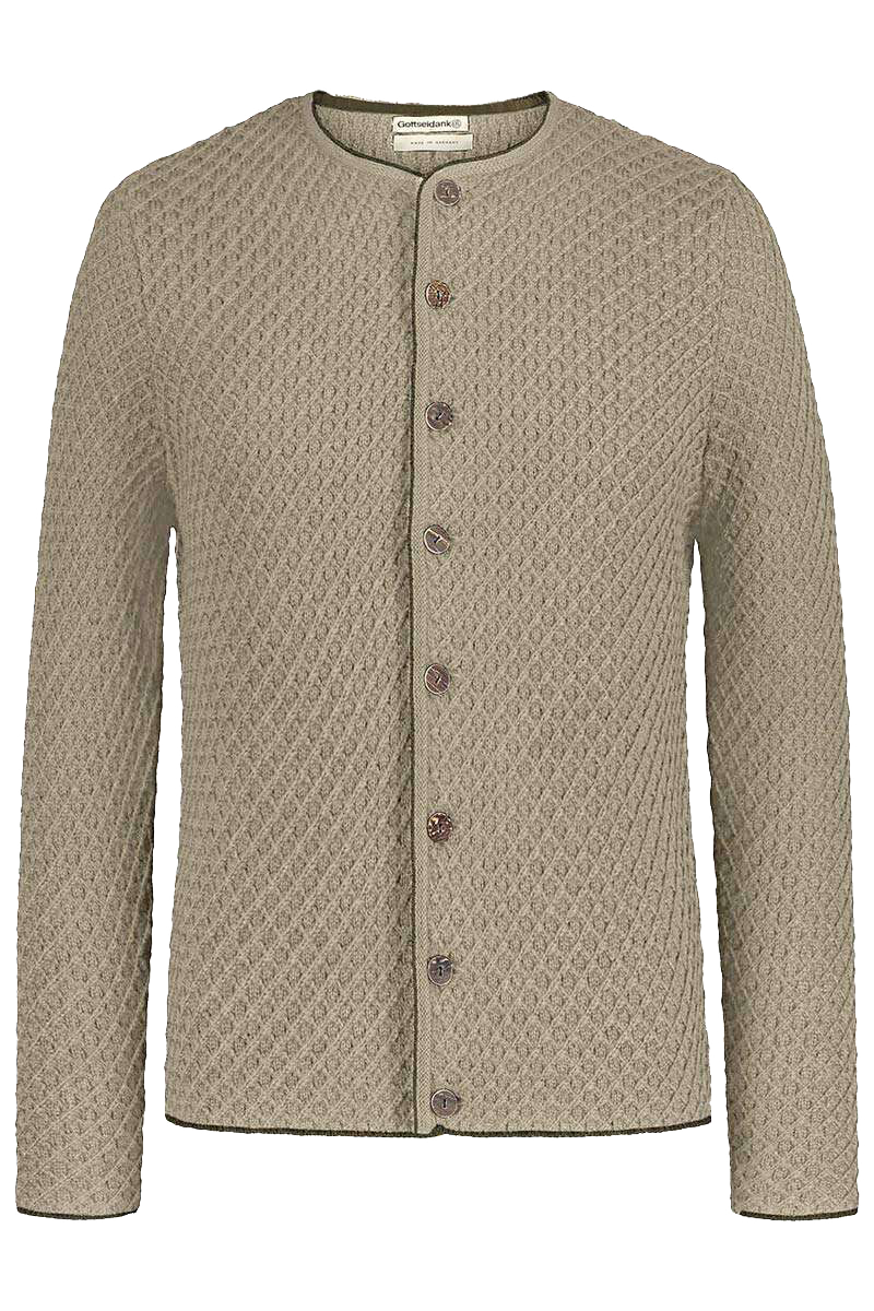Gottseidank Strickjanker Herren Herren Trachtenjanker Waffelmuster