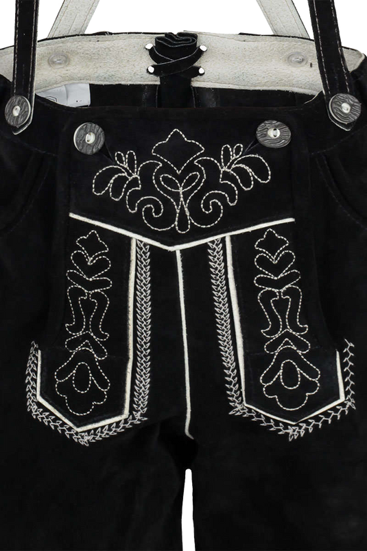 Kinder Lederhose Kurz - schwarz
