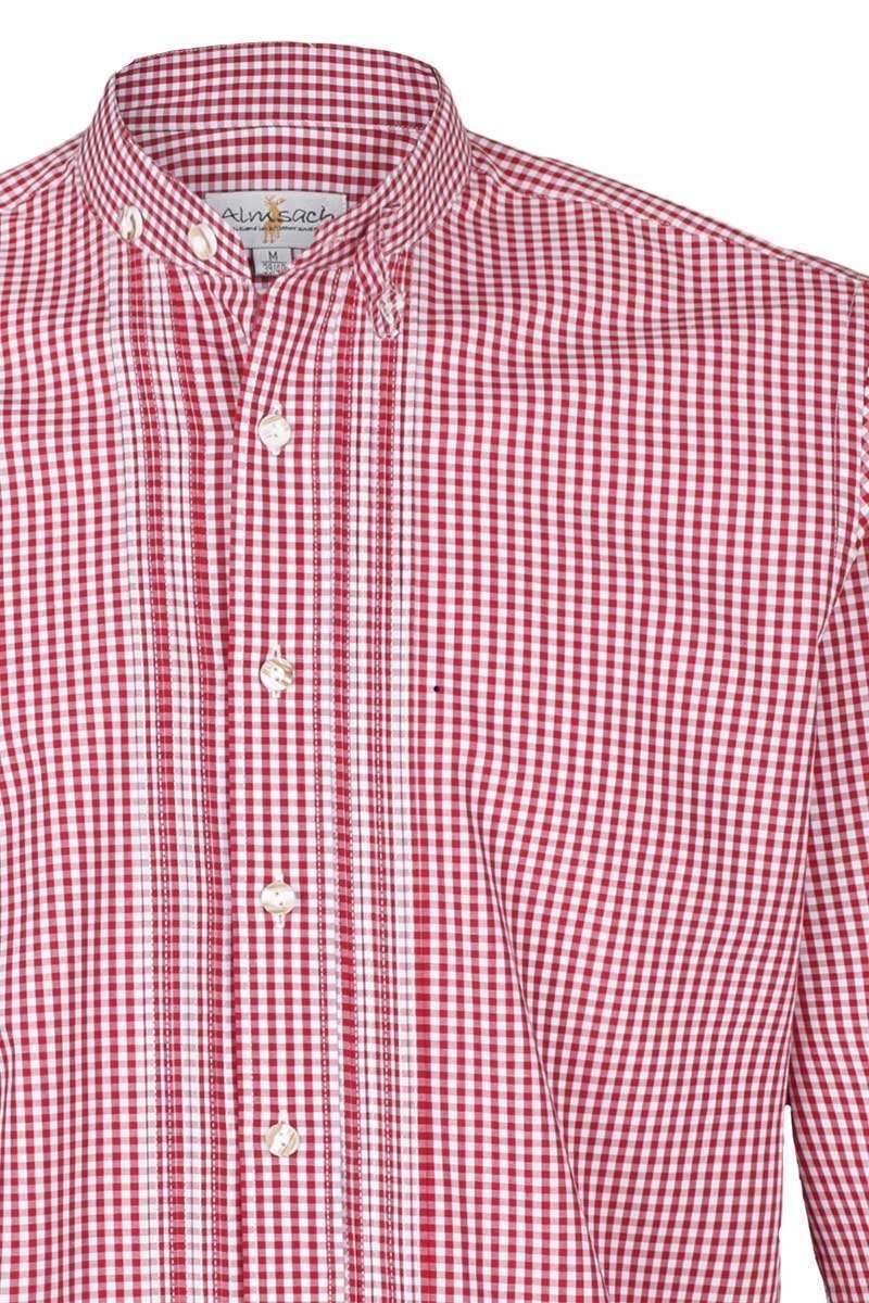 Stehbundhemd Slim-Fit Vichy rot 'Richy' Bild 2