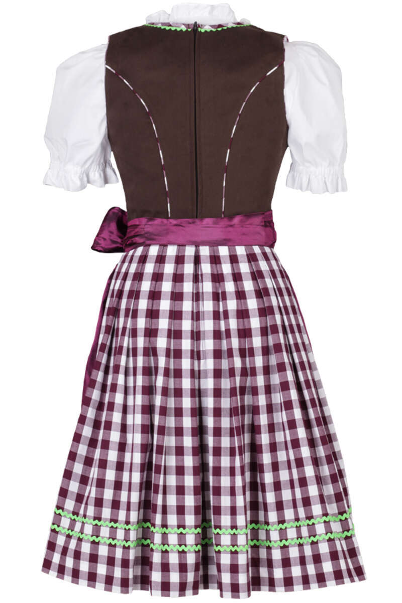 Minidirndl braun/beere 'Freyja' Bild 2