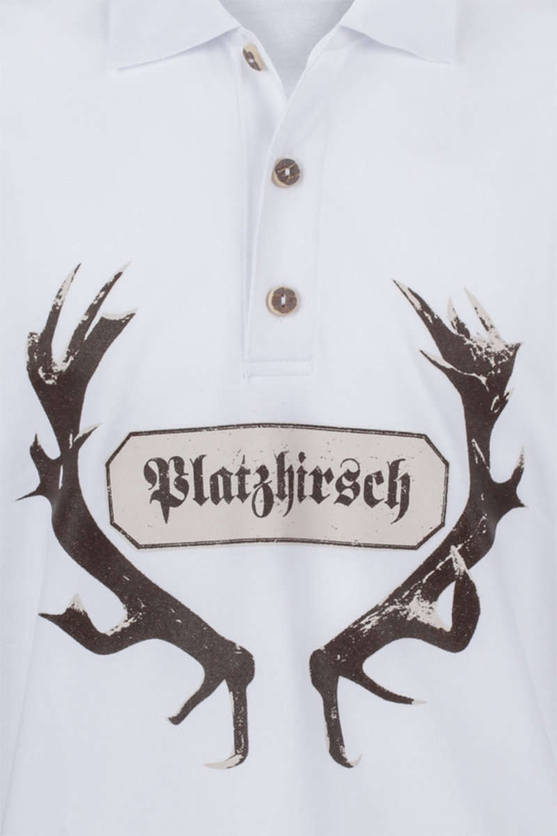 Poloshirt 'Platzhirsch' wei Oliver Bild 2