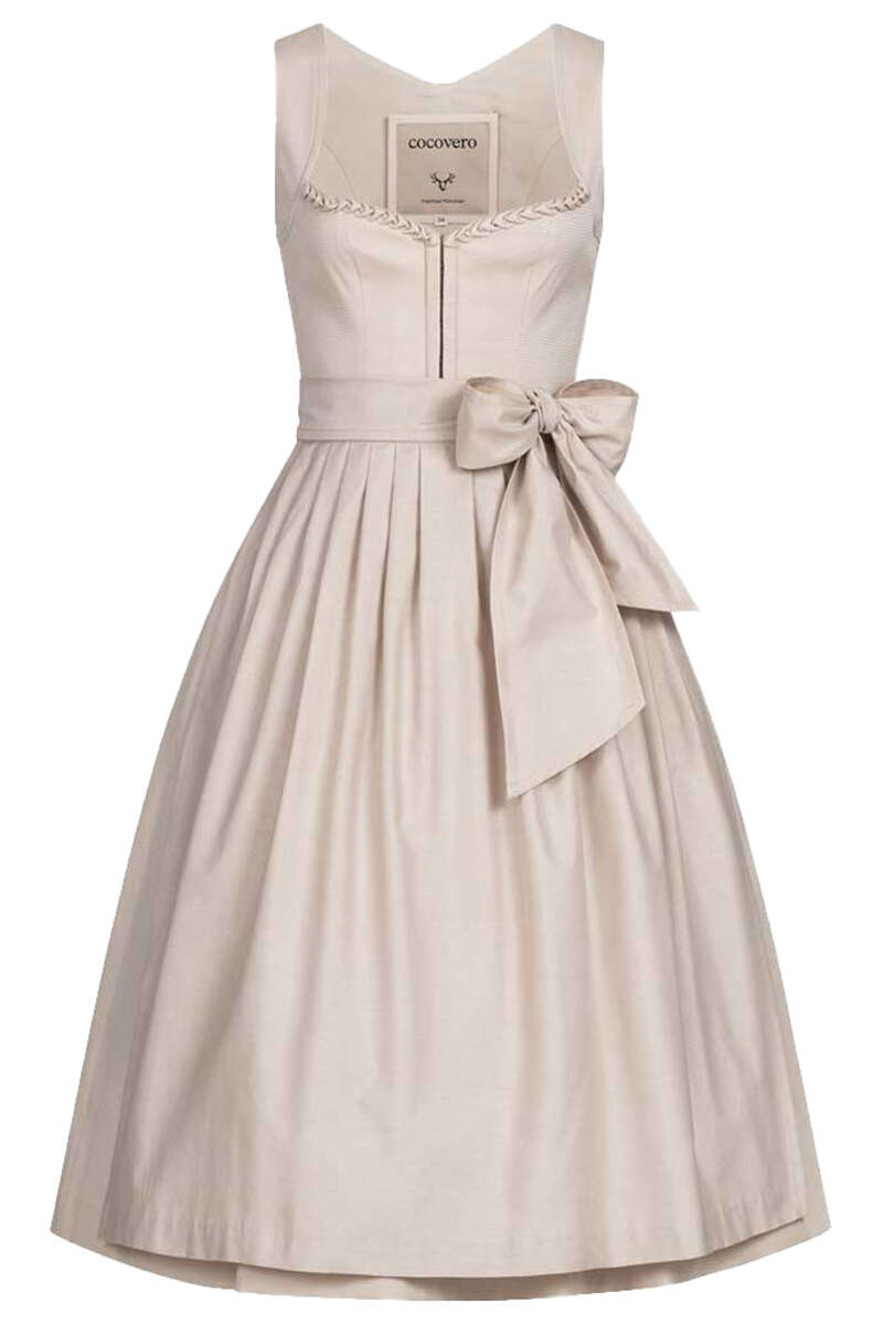 Dirndl Midi Herzlrsche Hakenverschluss creamy perl