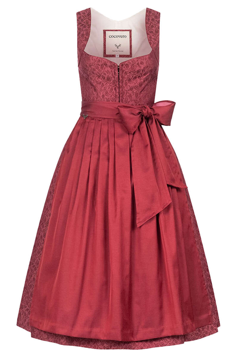 Midi Dirndl Hakenverschluss Floral Rouge