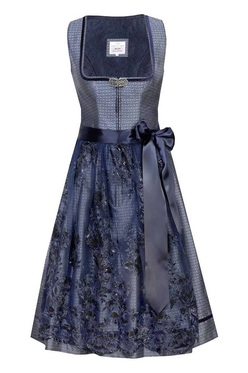 Midi-Dirndl Paillettenschrze deepocean