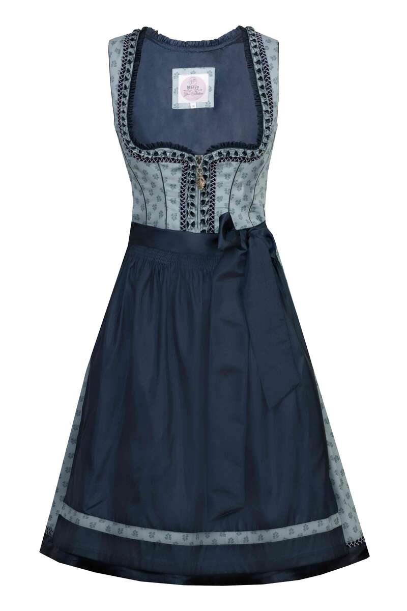 Mini-Dirndl mit Reiverschluss rauchblau