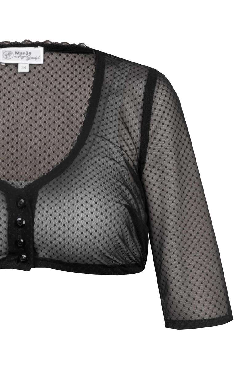 Dirndlbluse mit halblangen rmeln schwarz Bild 2