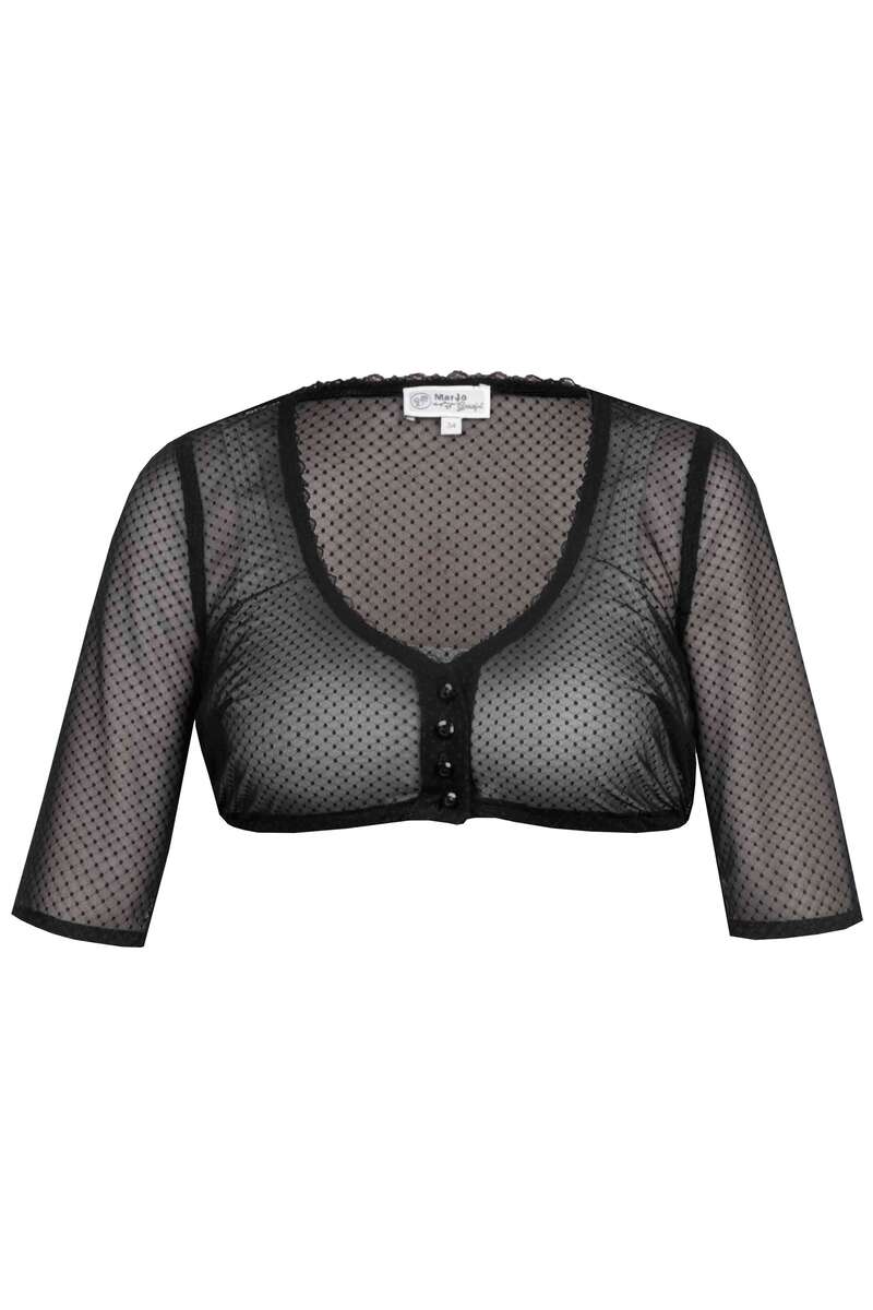 Dirndlbluse mit halblangen rmeln schwarz