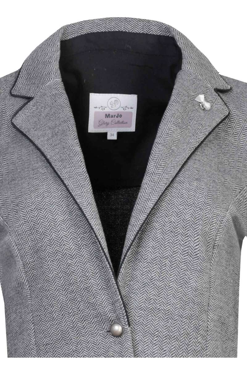 Trachtensweatblazer mit Fischgrtenmuster schwarz grau Bild 2