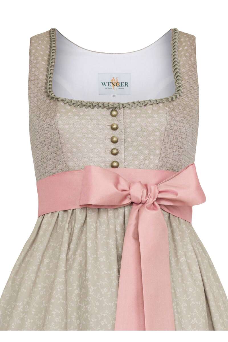 Umstandsdirndl geblmt taupe Bild 2