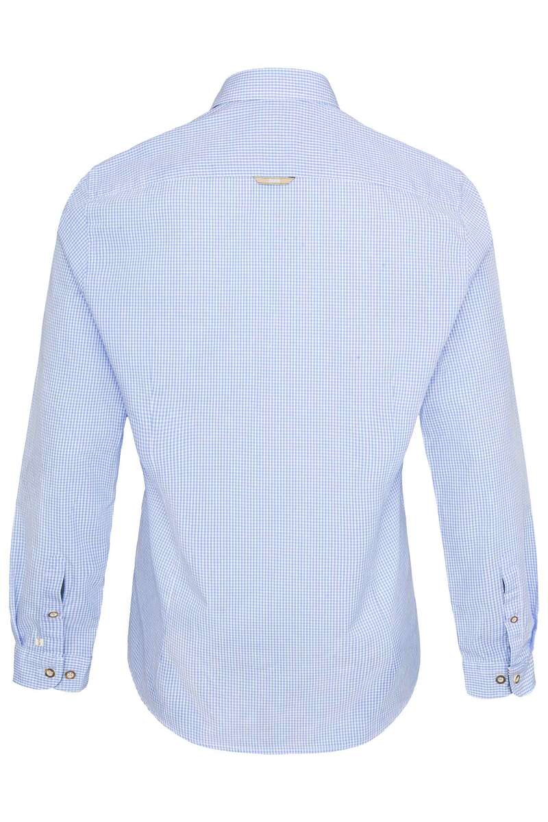 Trachtenhemd kariert Slim fit hellblau Bild 2