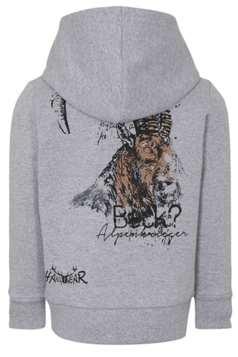 Kinder Hoodie Alpenkrieger hellgrau Bild 2