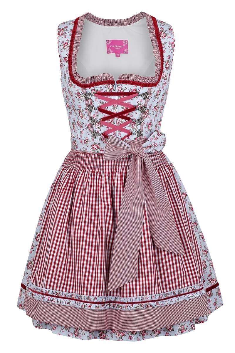 Krger Blumendirndl kurz blau rot