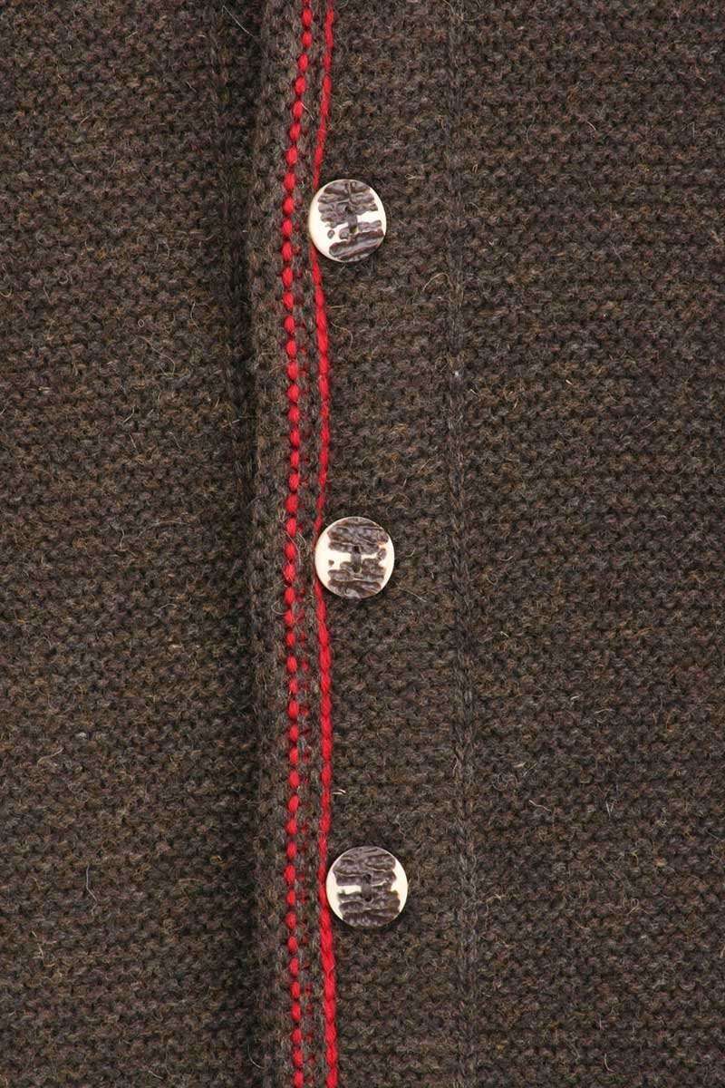 Trachten Strickjacke braun-rot 'Anderl' Bild 2