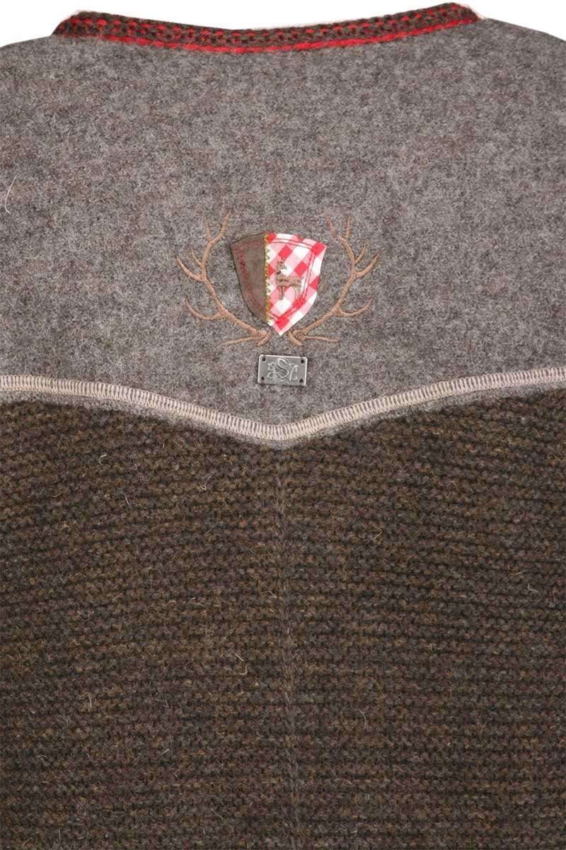 Trachten Strickjacke braun-rot 'Anderl' Bild 2