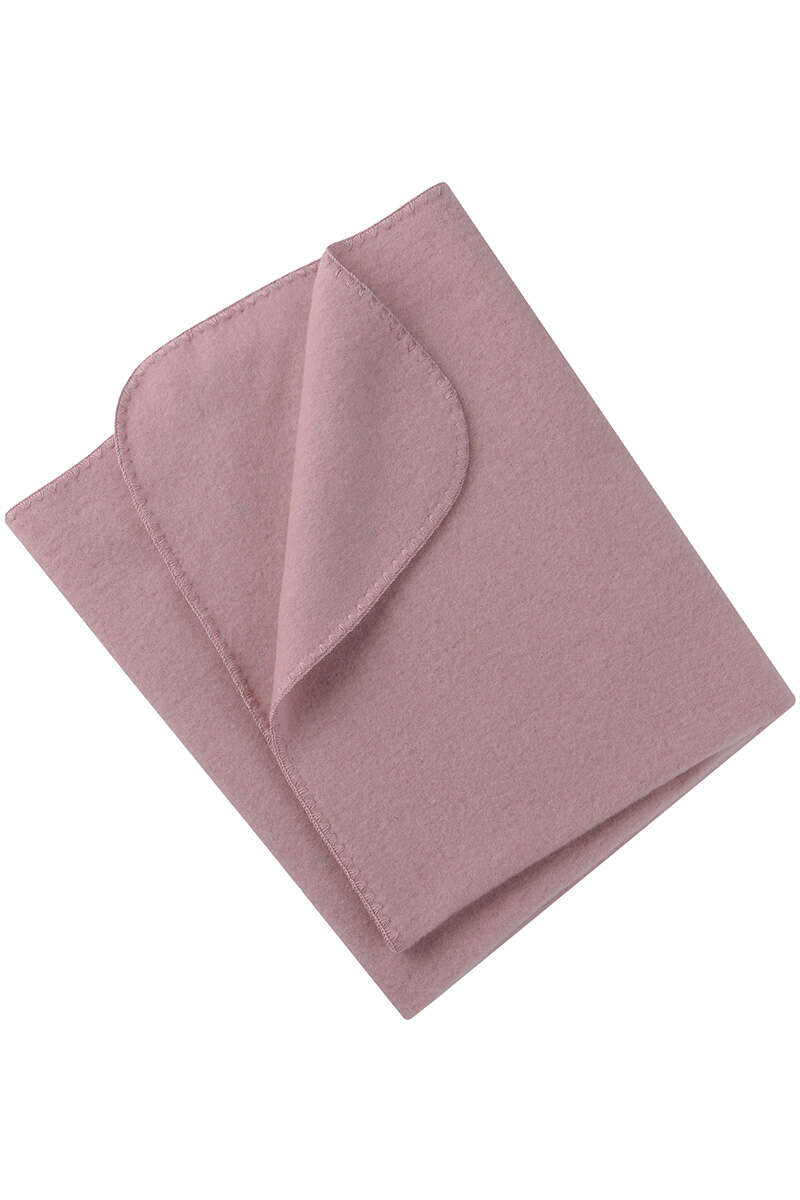 Bio-Wollfleece-Babydecke 80 x 100 cm rosa