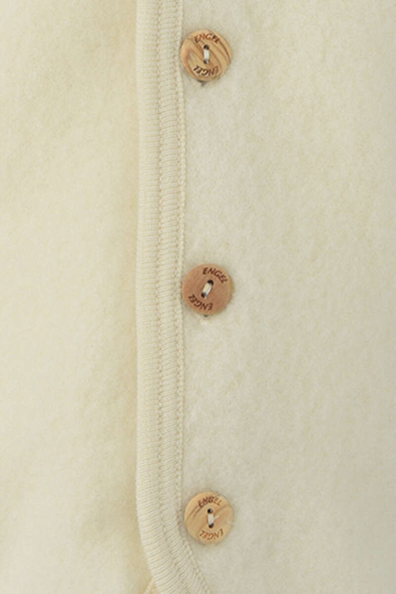 Baby-Jacke mit Kapuze aus Bio Schurwollfleece natur Bild 2