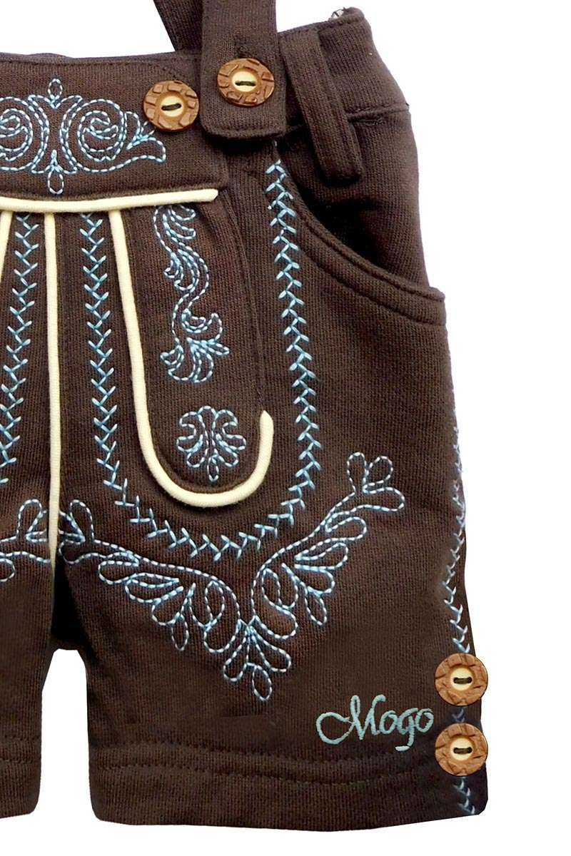 Kurze Baby-Hose Lederhosenstyle dunkelbraun Bild 2