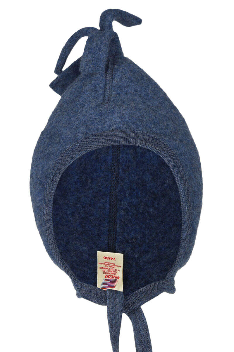 Baby-Schurwoll-Mütze blau Bild 2