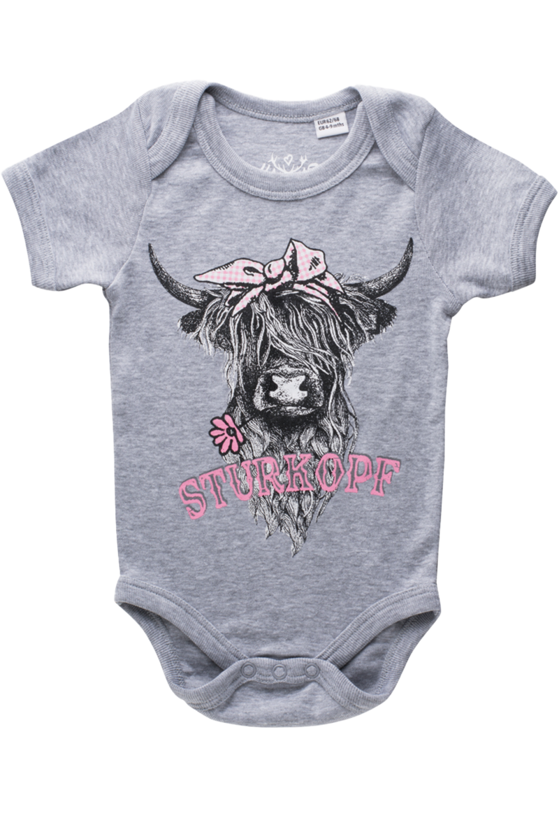 Babybody 'Sturkopf' grau