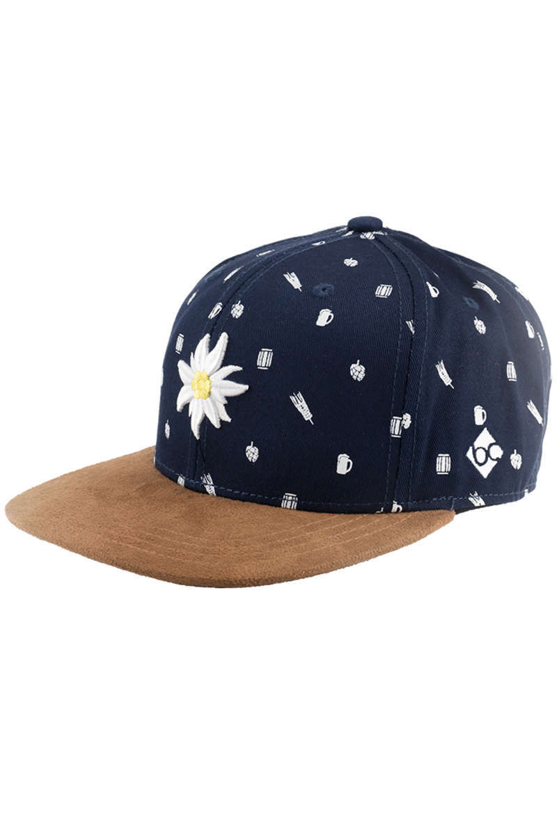 Snapback Cap 'Edelwei Sommerliebe' dunkelblau