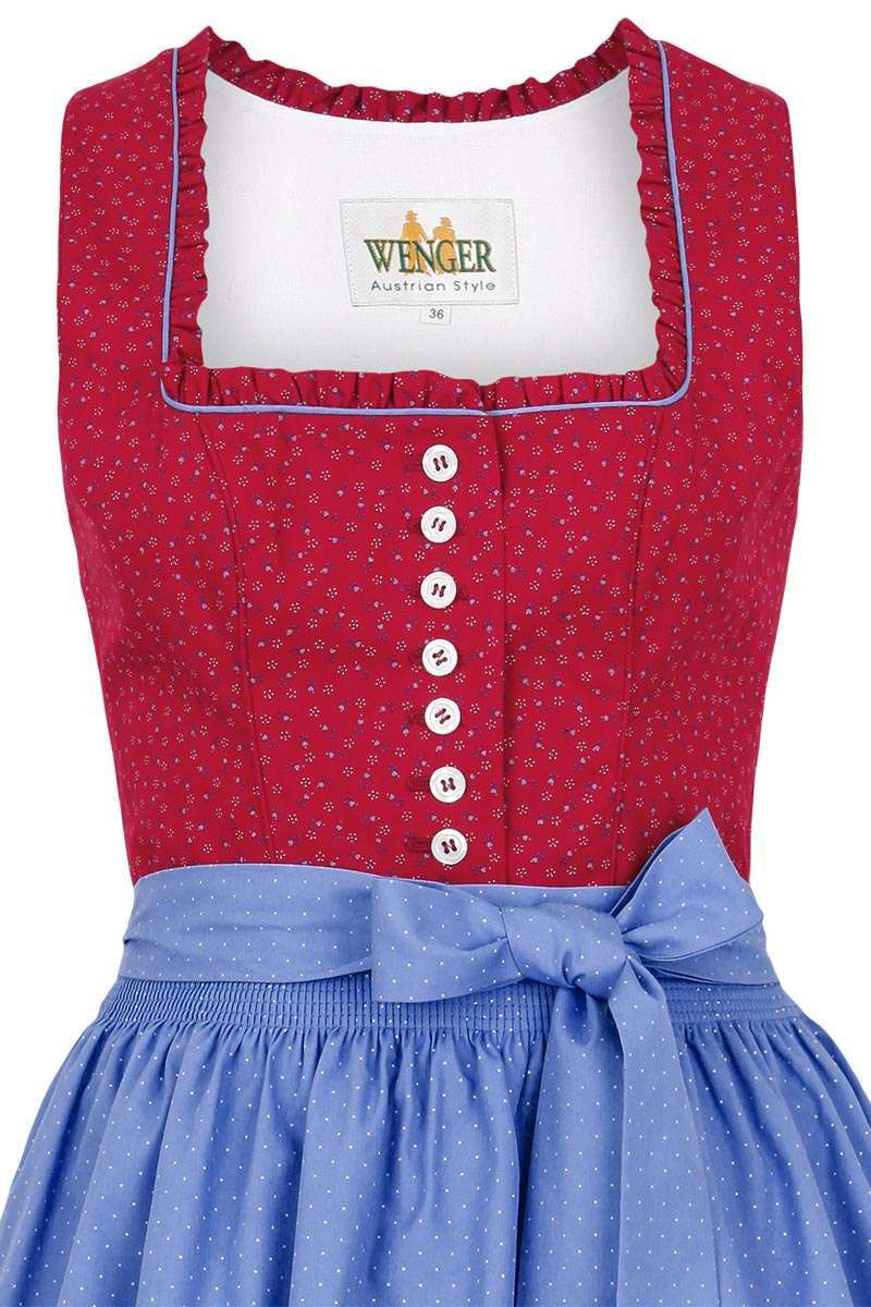 Waschdirndl kurz rot Bild 2