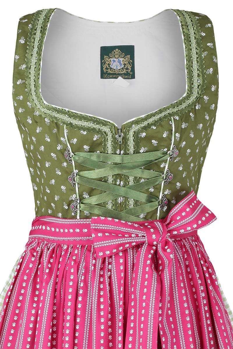 Baumwolldirndl kurz grn beere Bild 2