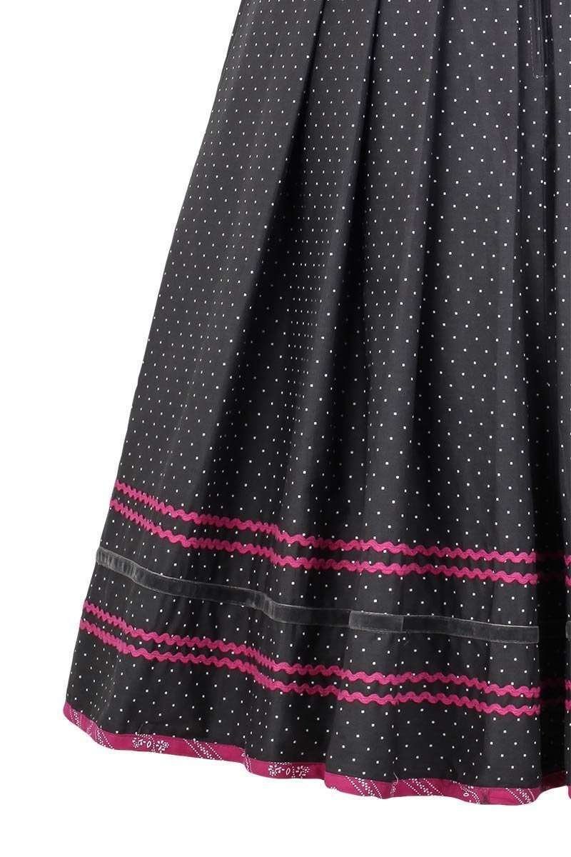 Baumwolldirndl kurz grau pink Bild 2