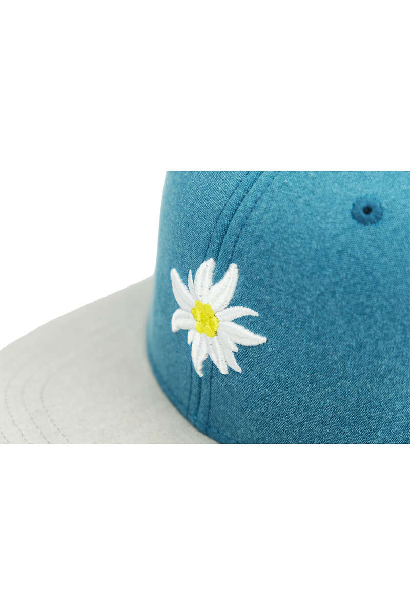 Snapback-Cap mit Edelweiss blau grau Bild 2