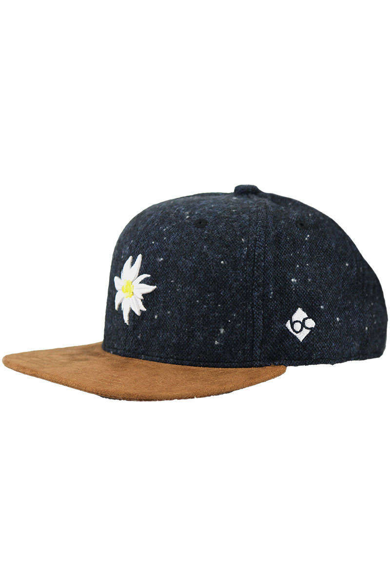 Snapback Cap 'Edelwei Flanell' dunkelblau