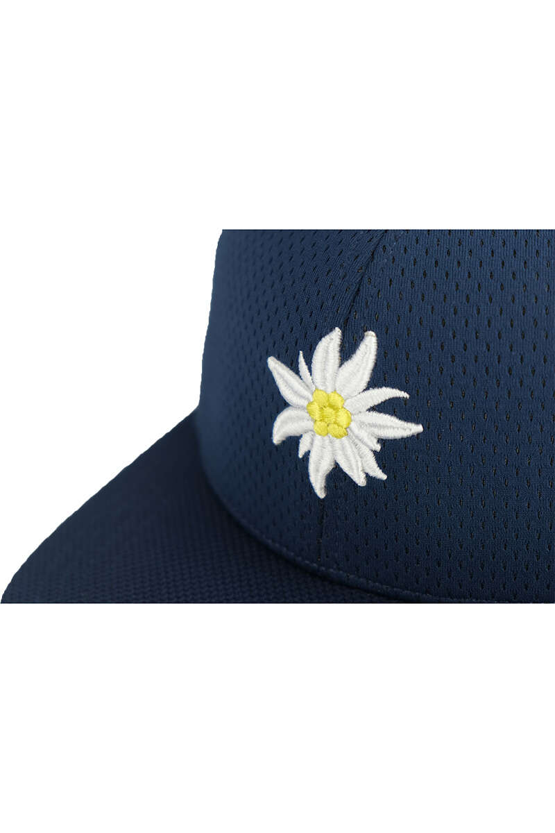 Sport Snapback Cap mit Edelweisslogo blau Bild 2