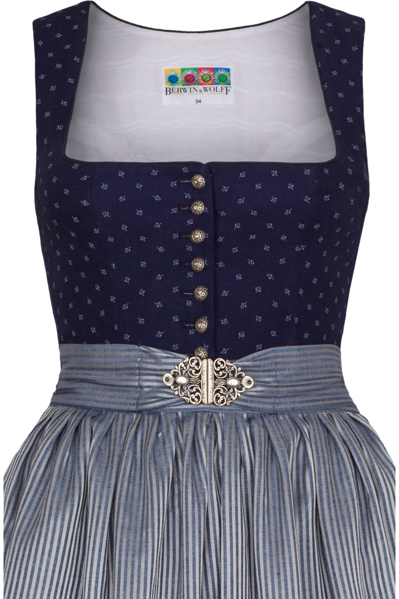 Dirndl lang marine Bild 2