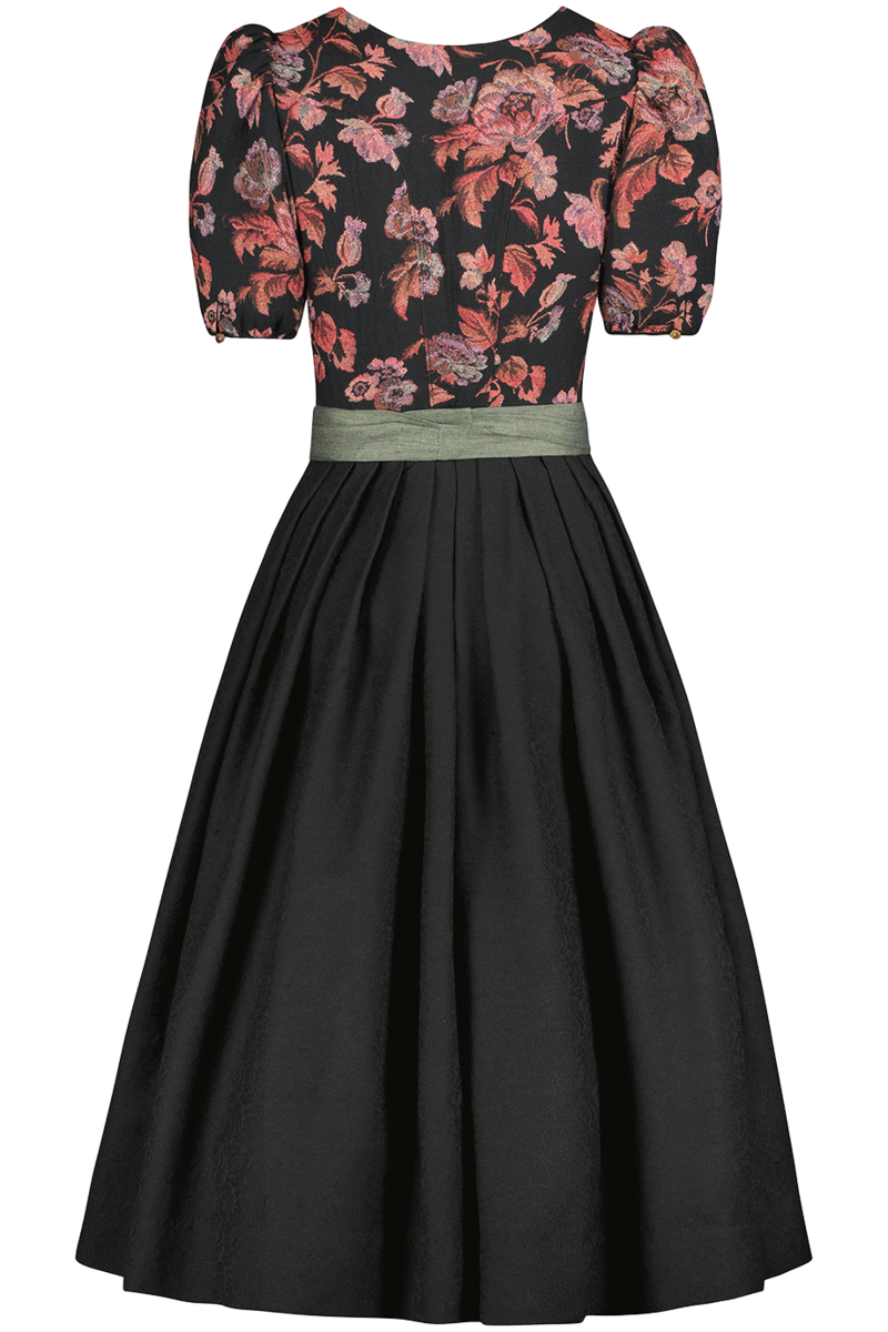Dirndl lang mit rmeln rose-jagdgrn Bild 2