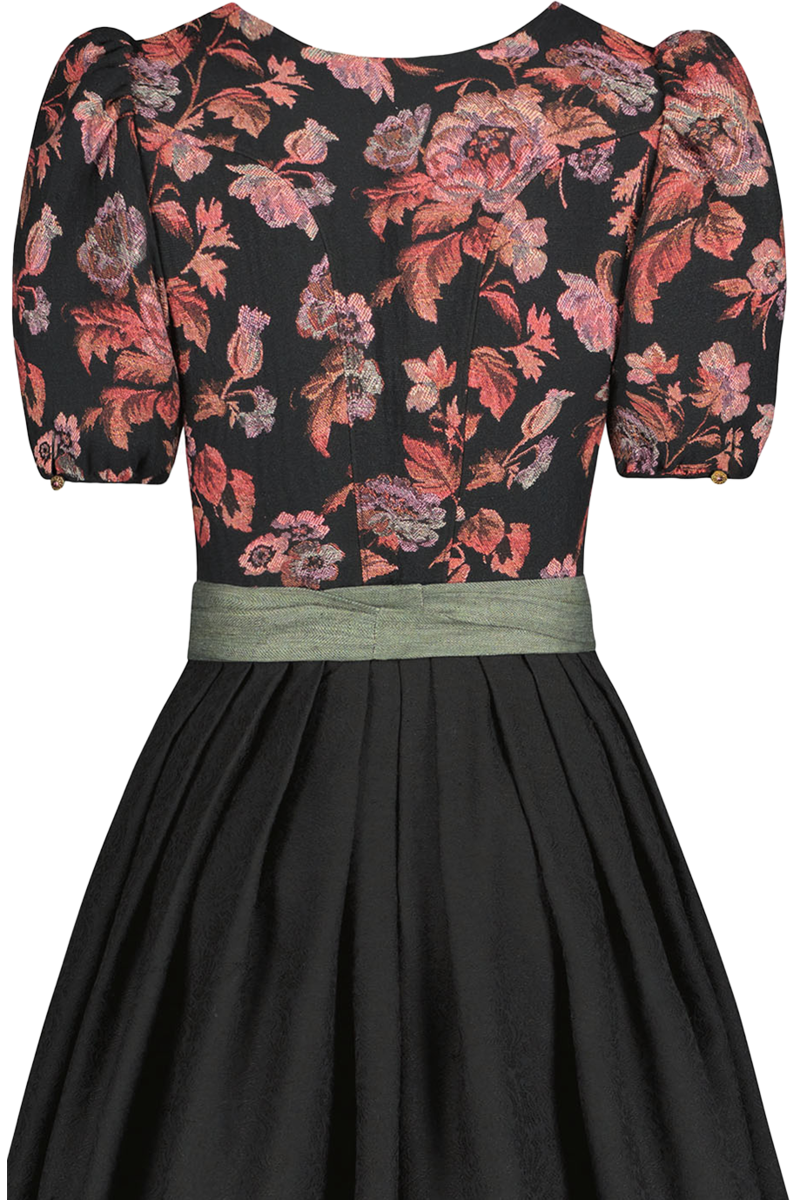Dirndl lang mit rmeln rose-jagdgrn Bild 2