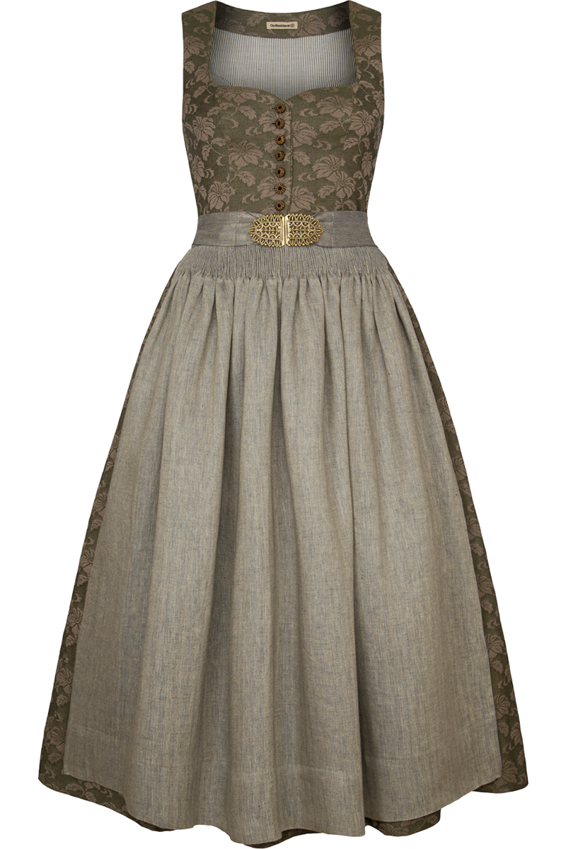 Dirndl lang flaschengrn perlmutt